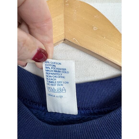 VTG Discus Athletic Sweatshirt Adult XL Blue Cheers Boston Crewneck 90s Pullover - Picture 9 of 9